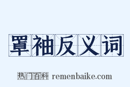 罩袖反义词是什么意思的图片